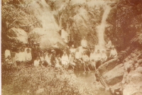 King Visits To Thansadet Waterfall
